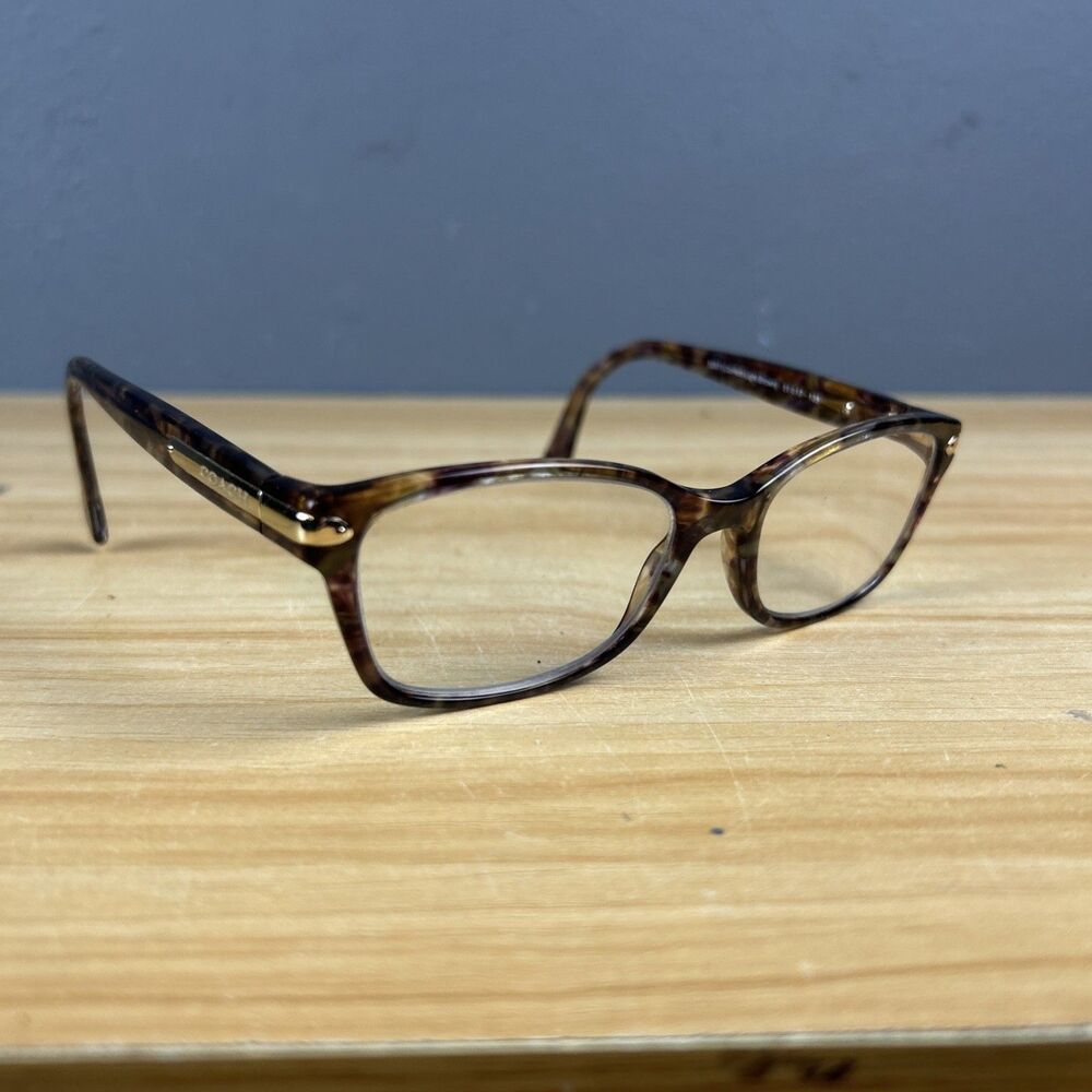 Coach Tortoiseshell Brown Rectangular Glasses